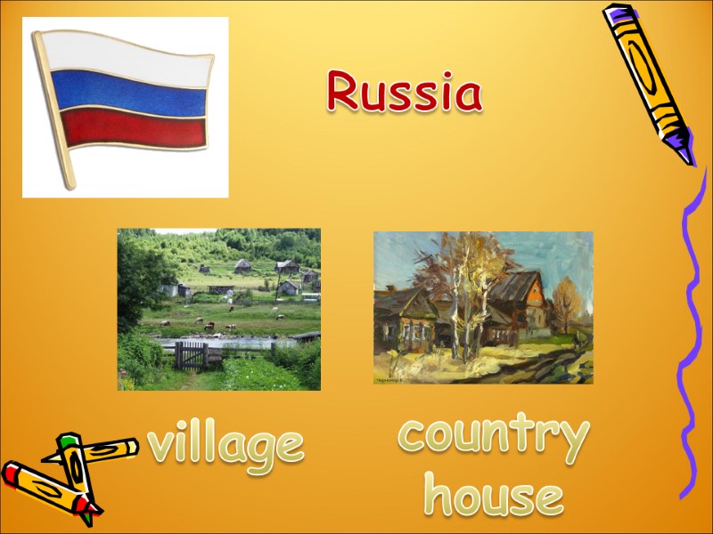 Russia village country house